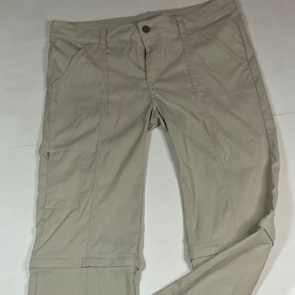Prana  Khaki convertible hiking pants women’s size 12L